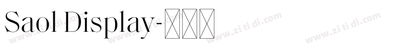 Saol Display字体转换